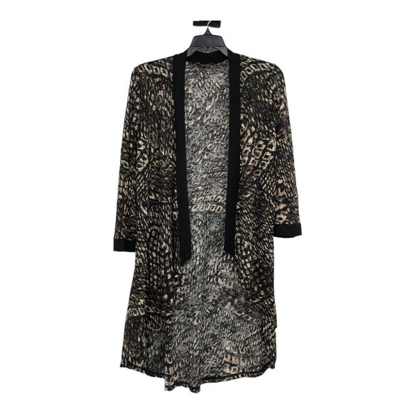 Initiatives Brown Abstract Patterned Robe Cardigan size M - Picture 15 of 15